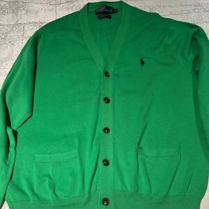 Ralph Lauren Vibrant Green Men's Cardigan